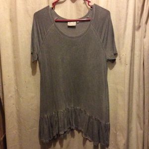 Gray Flowy Top